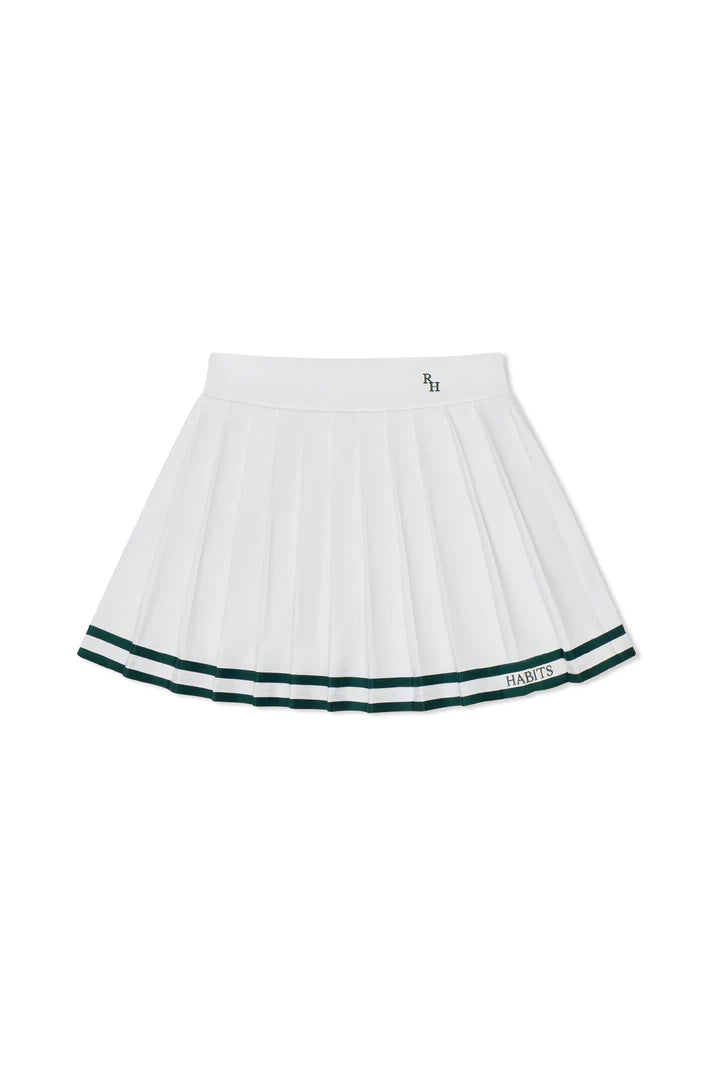 Recreational Habits Natasha Tennis Skirt - Wht/Grn