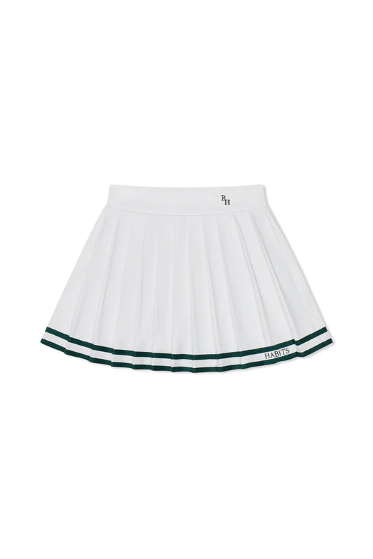 Recreational Habits Natasha Tennis Skirt - Wht/Grn