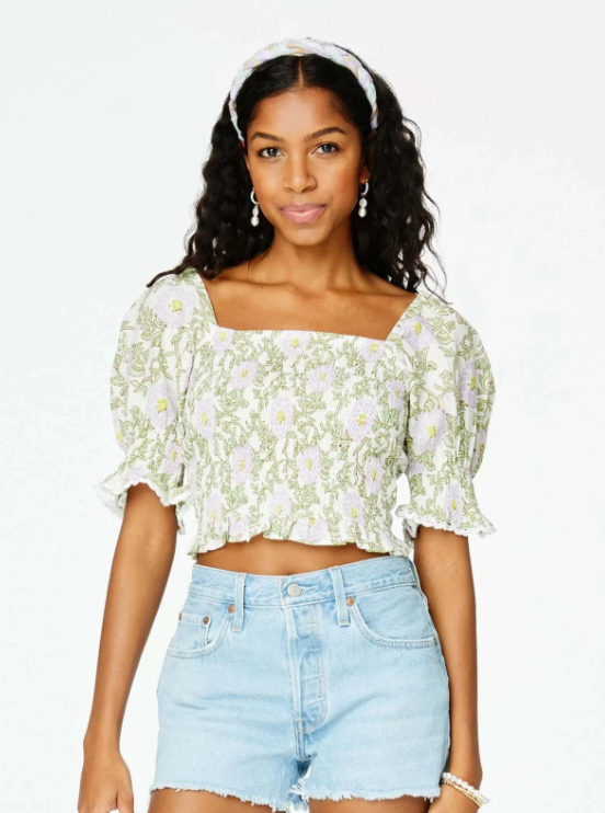 Roller Rabbit Daphne Renata Floral Print Top