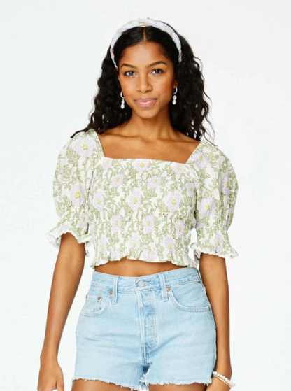 Roller Rabbit Daphne Renata Floral Print Top