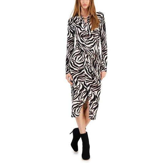 Rachel Rachel Roy Faux Wrap Midi Dress - Animal