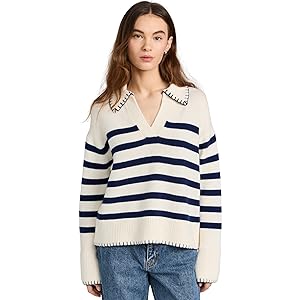 Rails Athena Sweater - Ivory Navy Stripe