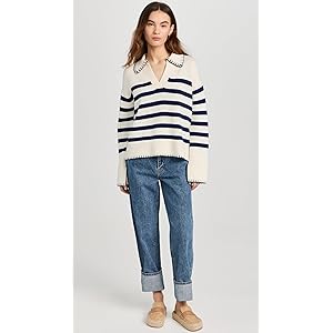 Rails Athena Sweater - Ivory Navy Stripe