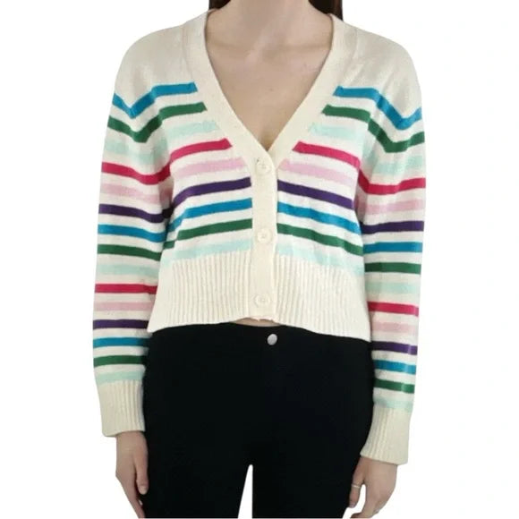 Requirements Striped Cardigan - Cream/Multi