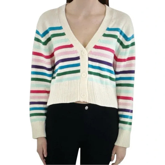 Requirements Striped Cardigan - Cream/Multi