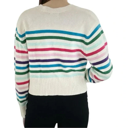 Requirements Striped Cardigan - Cream/Multi