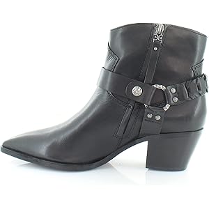 Sam Edelman Riker Vaquero Saddle Leather Ankle Boot - Black 7