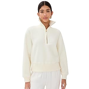 Varley Roselle 1/2 Zip Fleece Sweater - Sphinx LG