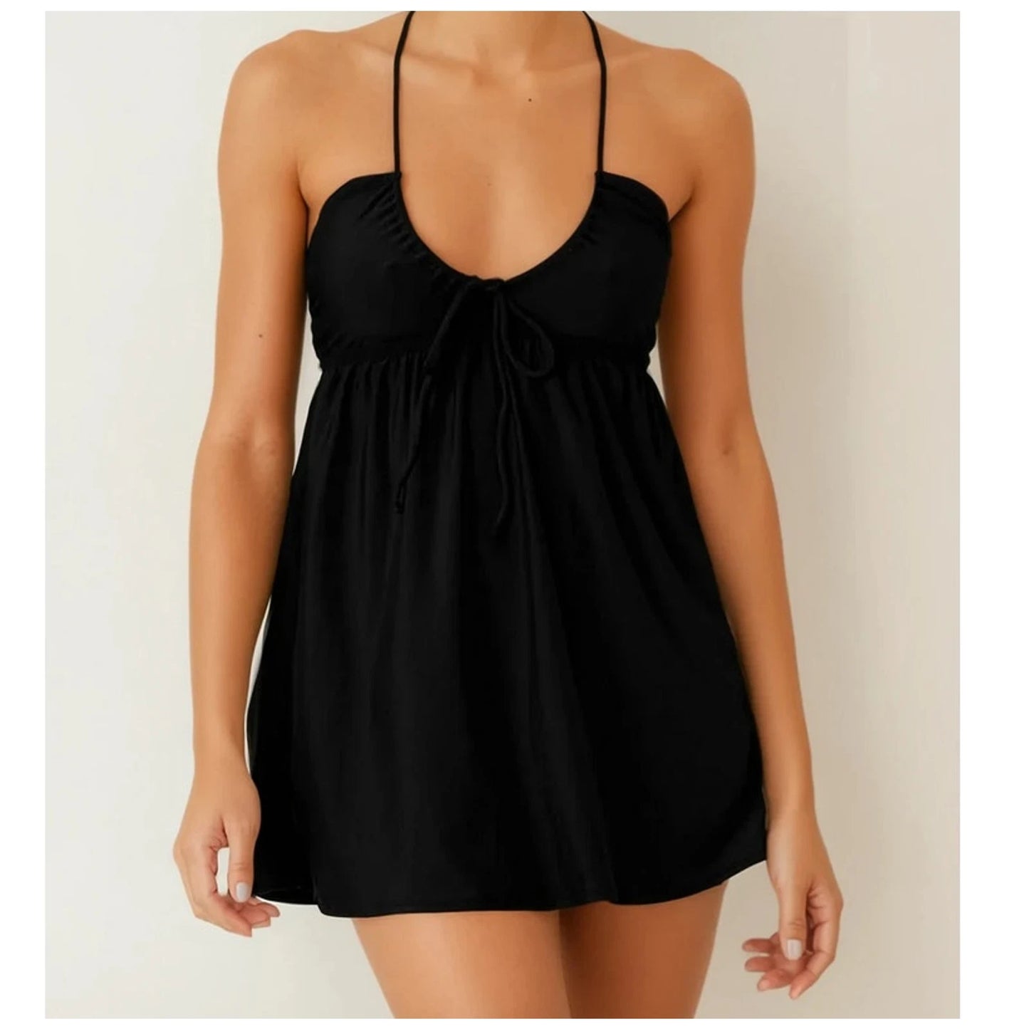 Salt & Cove Halter Cover Up - Black