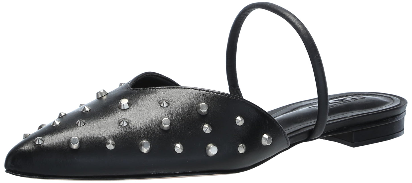Schutz Gayle Flat - Blk/Silver 8.5