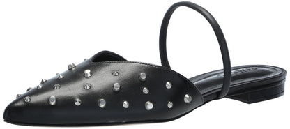 Schutz Gayle Flat - Blk/Silver 8.5