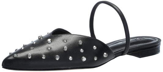 Schutz Gayle Flat - Blk/Silver 8.5