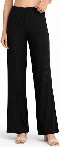Spring + Mercer Ribbed Pull - On Pant - Black