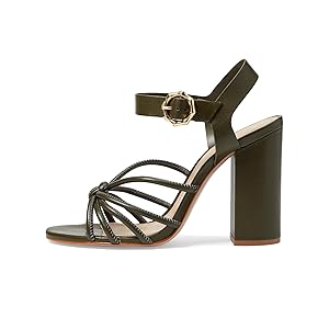 Schutz Mahi Block Sandal - Military Green 9.5