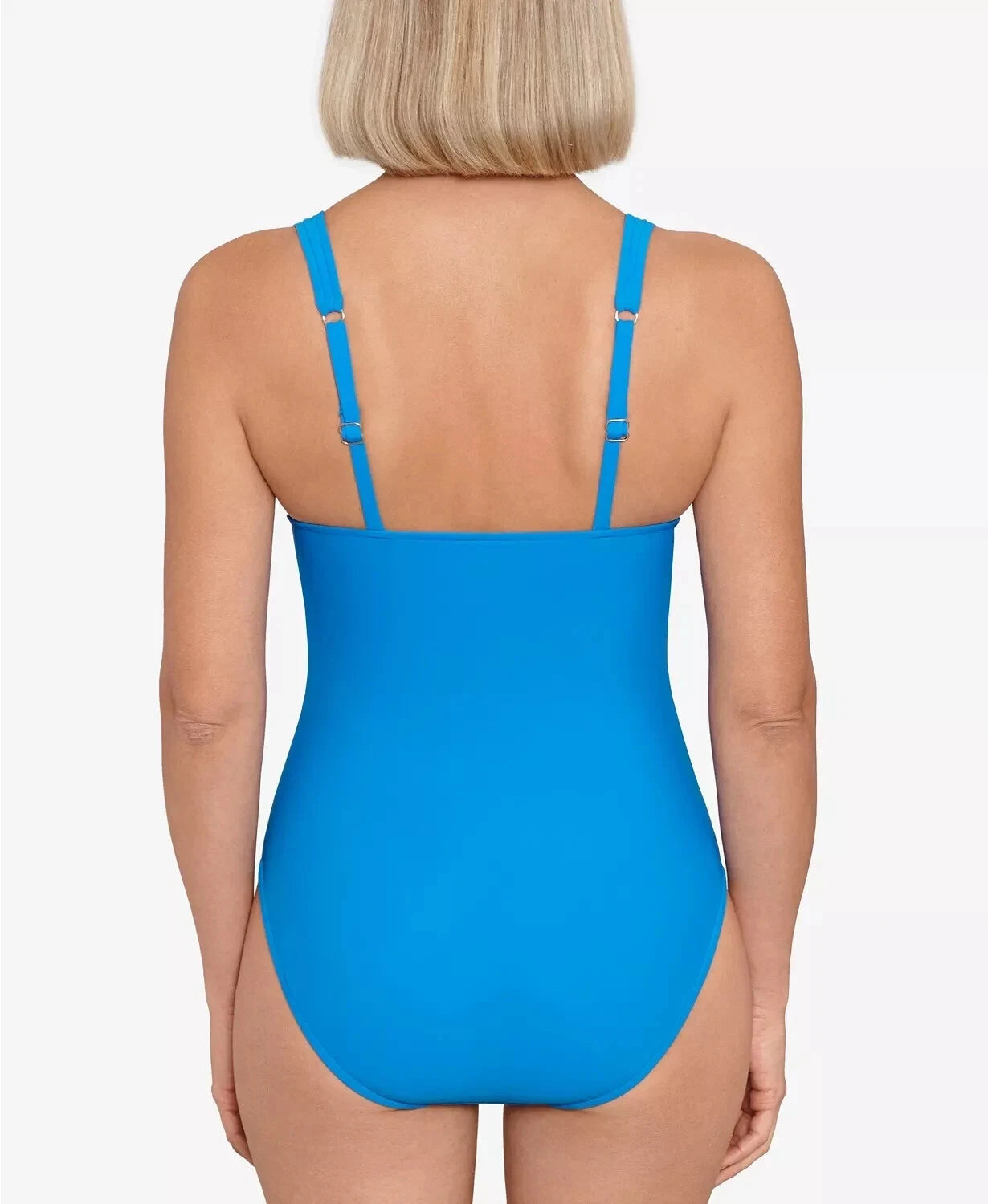 Swim Solutions Mio Plunge One Piece Swimsuit - Copen Blue