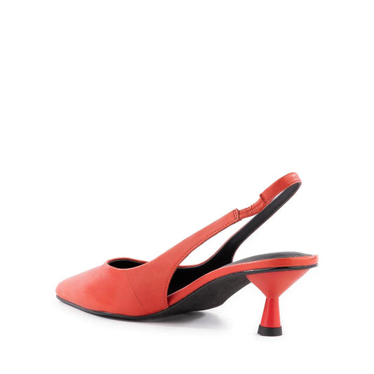 Seychelles Brooklyn Leather Kitten Heels - Tomato 8