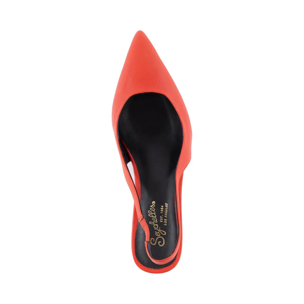 Seychelles Brooklyn Leather Kitten Heels - Tomato 8