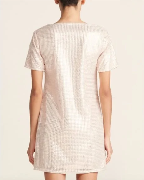 Laundry by Shelli Segal Sequin Shift Dress - Light Pink/Silver