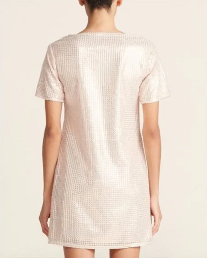 Laundry by Shelli Segal Sequin Shift Dress - Light Pink/Silver
