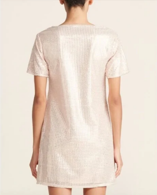 Laundry by Shelli Segal Sequin Shift Dress - Light Pink/Silver
