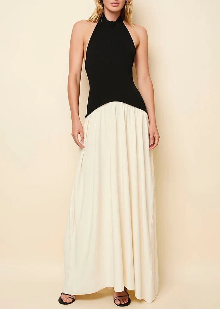 Solid & Striped Soglio Dress - Ecru/Noir