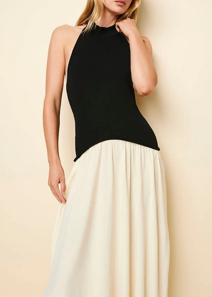 Solid & Striped Soglio Dress - Ecru/Noir