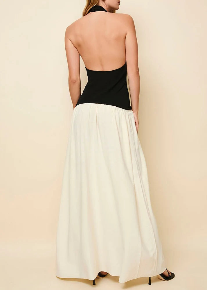 Solid & Striped Soglio Dress - Ecru/Noir