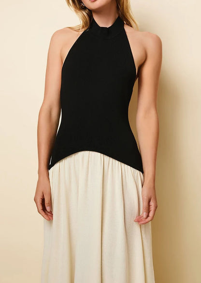 Solid & Striped Soglio Dress - Ecru/Noir