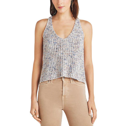 Splendid Sweater Cotton Tank Top - White Multi