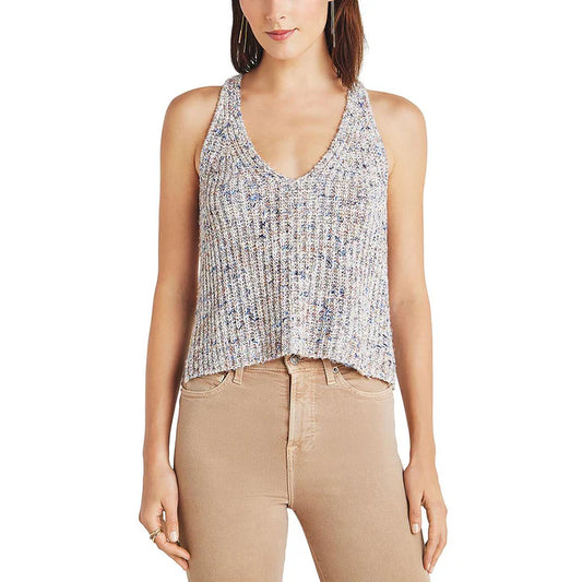 Splendid Sweater Cotton Tank Top - White Multi