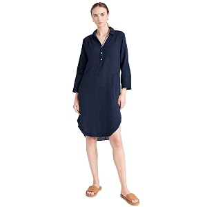 Sundry Longsleeve Shirttail Dress - Navy
