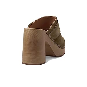 Swedish Hasbeens Slejf Sky High Clogs - Tobacco Suede EU 37/US 7