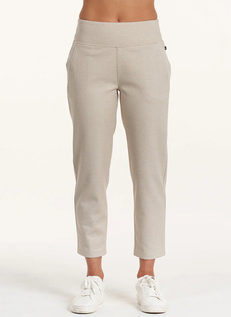 Thrive Société Quinn Rib Trim Trouser - Stone