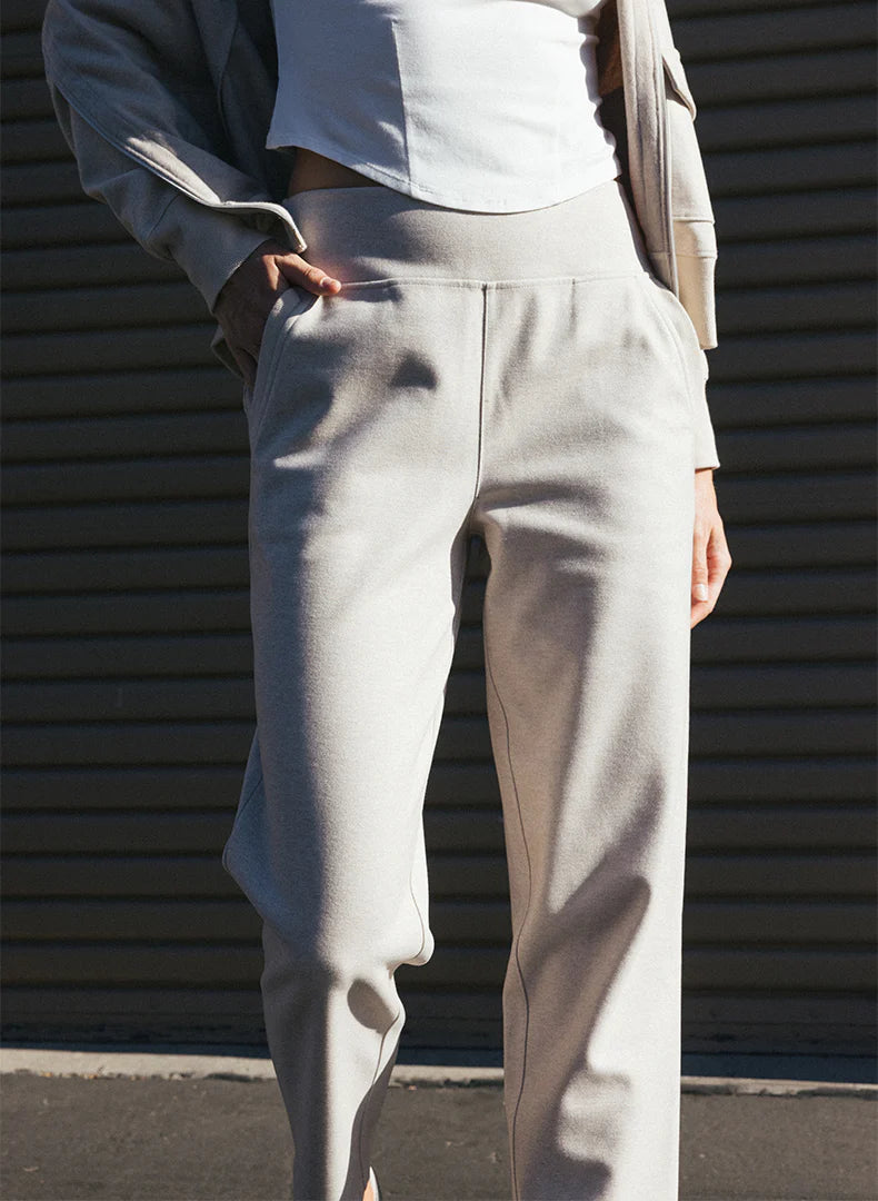 Thrive Société Quinn Rib Trim Trouser - Stone