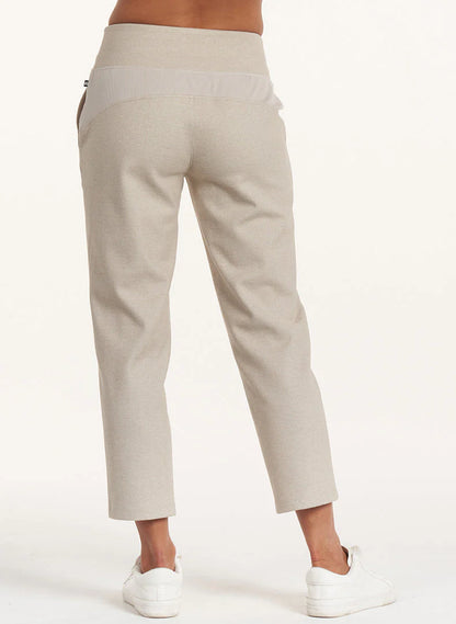 Thrive Société Quinn Rib Trim Trouser - Stone