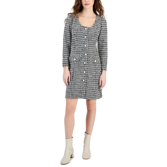 Taylor Tweed Dress - Blk/Wht