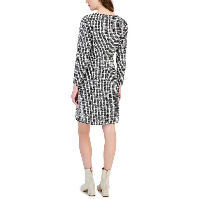 Taylor Tweed Dress - Blk/Wht