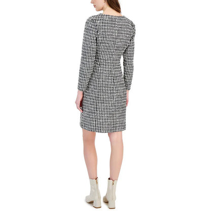 Taylor Tweed Dress - Blk/Wht