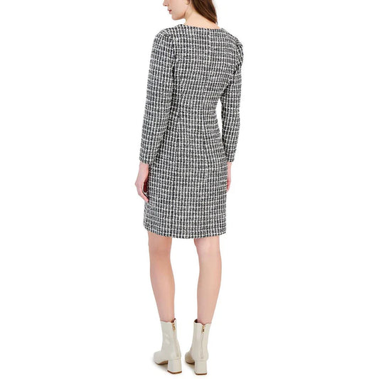Taylor Tweed Dress - Blk/Wht