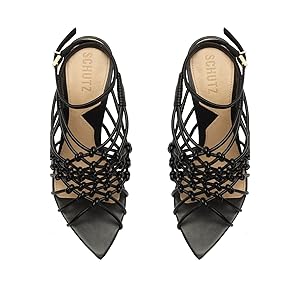 Schutz Tinah Strappy Heel - Black 9