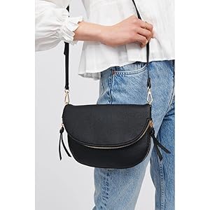 Urban Expressions Holly Crossbody with Tassels - Pebbled Black