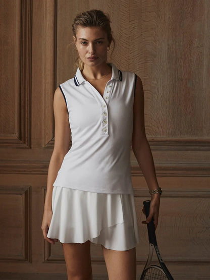 Varley Anvier Performance Polo - White