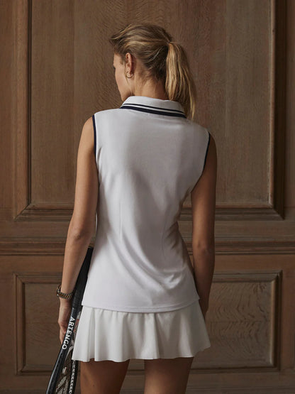 Varley Anvier Performance Polo - White
