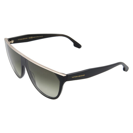 Victoria Beckham Browline Sunglasses - Metallic Forest Green