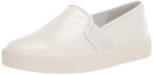 Vince Blair Woven Leather Slip-On Sneaker - Optic Wht 8.5/39