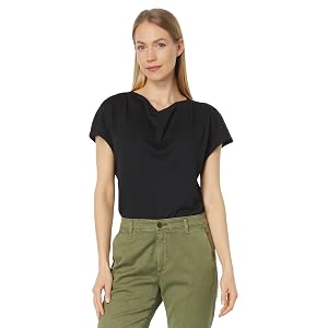 Vince Cowl Neck Top - Black