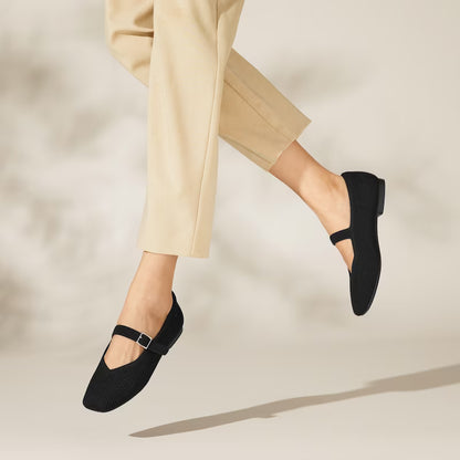 Vivaia Margot Mary Jane Flats - Blk/40