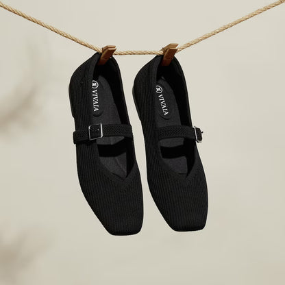 Vivaia Margot Mary Jane Flats - Blk/40