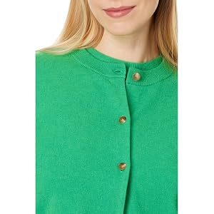Vince Wool Blend Shank Button Cardigan - Dark Parakeet