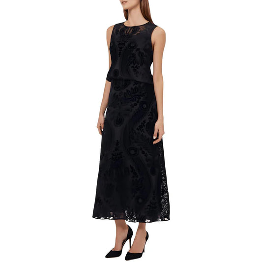 Vince Camuto Printed Velvet Blouse - Black